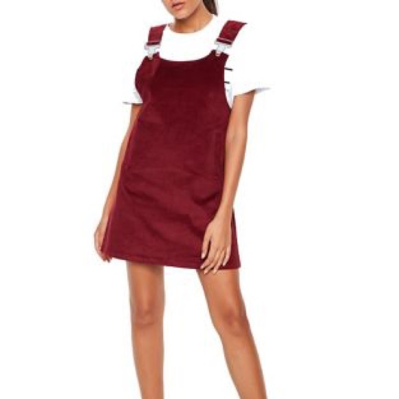 Misguided Corduroy Overall Dress - Picture 1 of 5